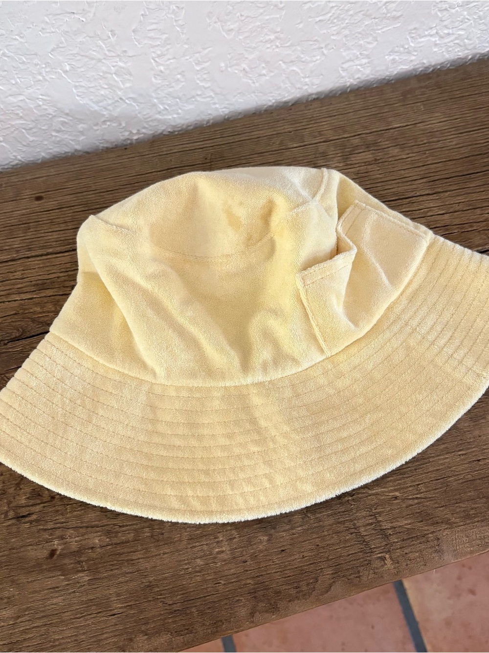 Butter Yellow Terry Cloth Bucket Hat